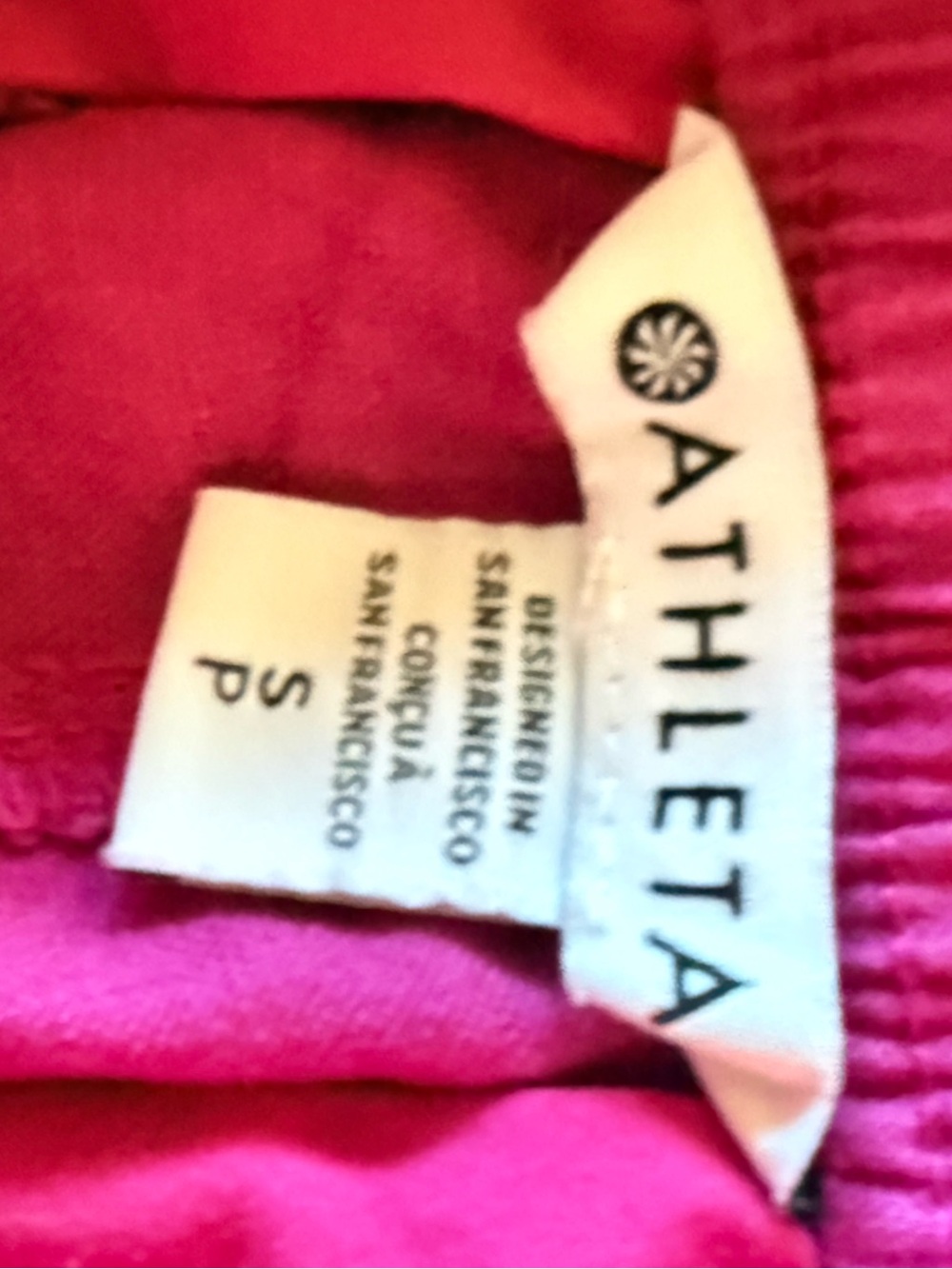 Athleta Fuchsia Linen shorts .Elastic waistband Tie waist.Zip pockets. EUC S - Picture 7 of 8